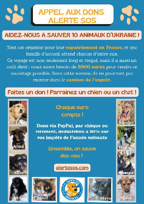 APPEL AUX DONS ALERTE SOS