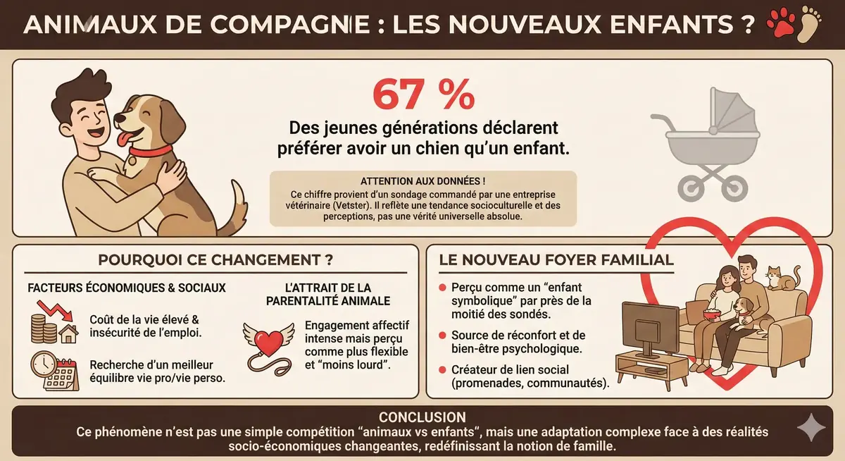 infographie, animaux de compagnie vs. enfants