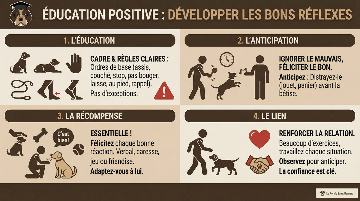 r&eacute;sum&eacute; infographie &eacute;ducation positive bons r&eacute;flexes