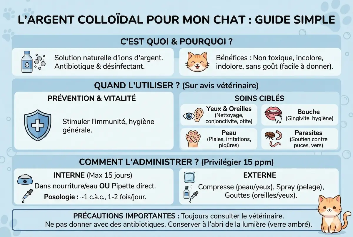 guide simple l'argent colloidal pour chat