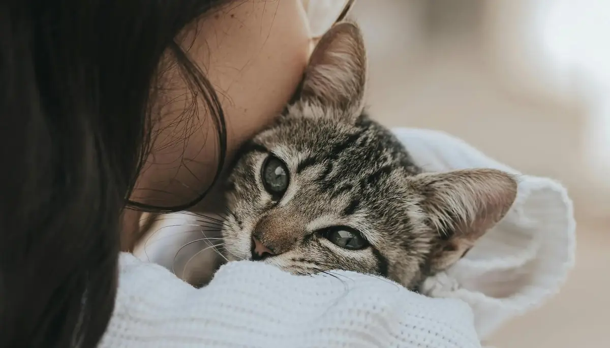 un chat heureux et c&acirc;lin