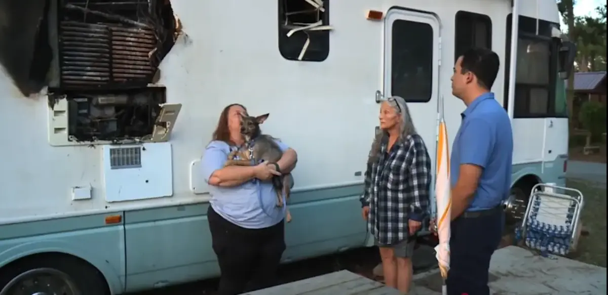 Un chien sauve une m&egrave;re et sa fille d&rsquo;un incendie&nbsp;: "on &eacute;tait &agrave; 30 secondes de la trag&eacute;die" (vid&eacute;o)