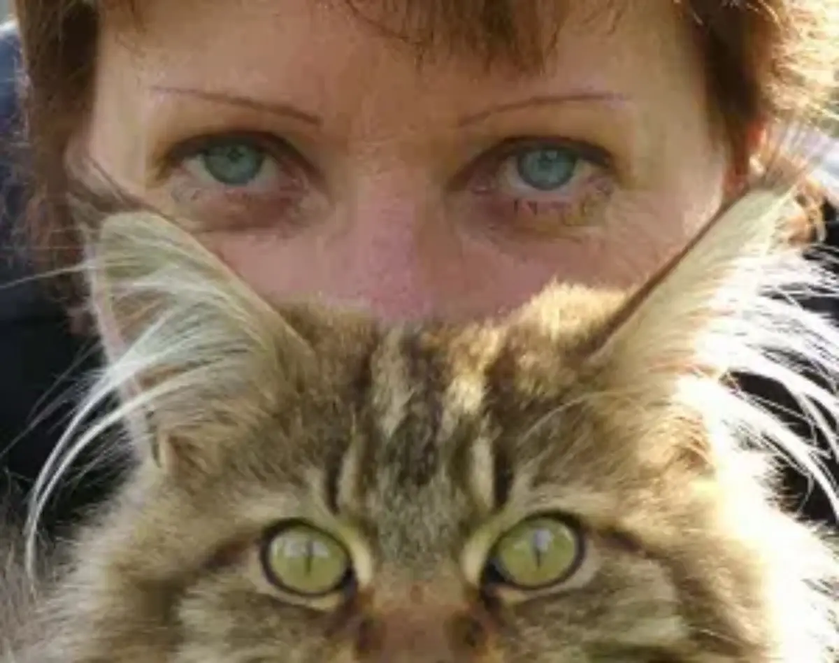 Laurence Helfer et son chat