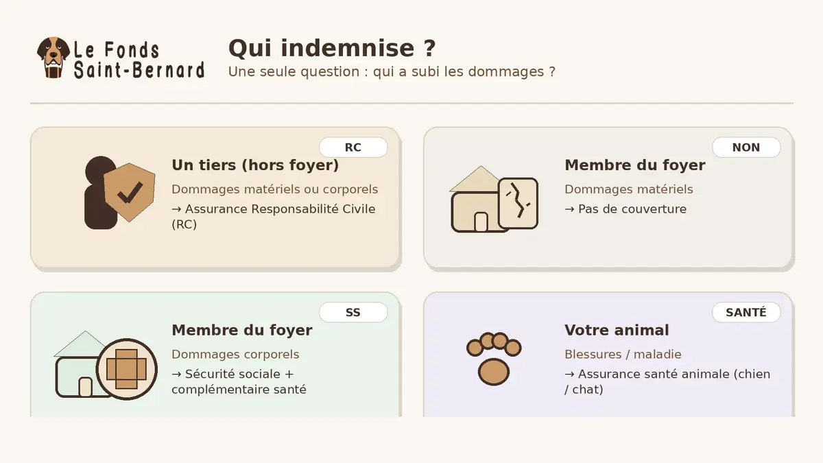 infographie quelle assurance intervient en cas de dommages caus&eacute;s par son animal