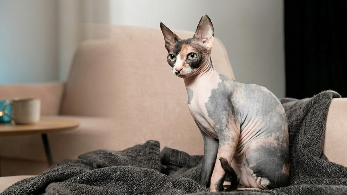 chat nu de race sphynx &agrave; adopter en refuge