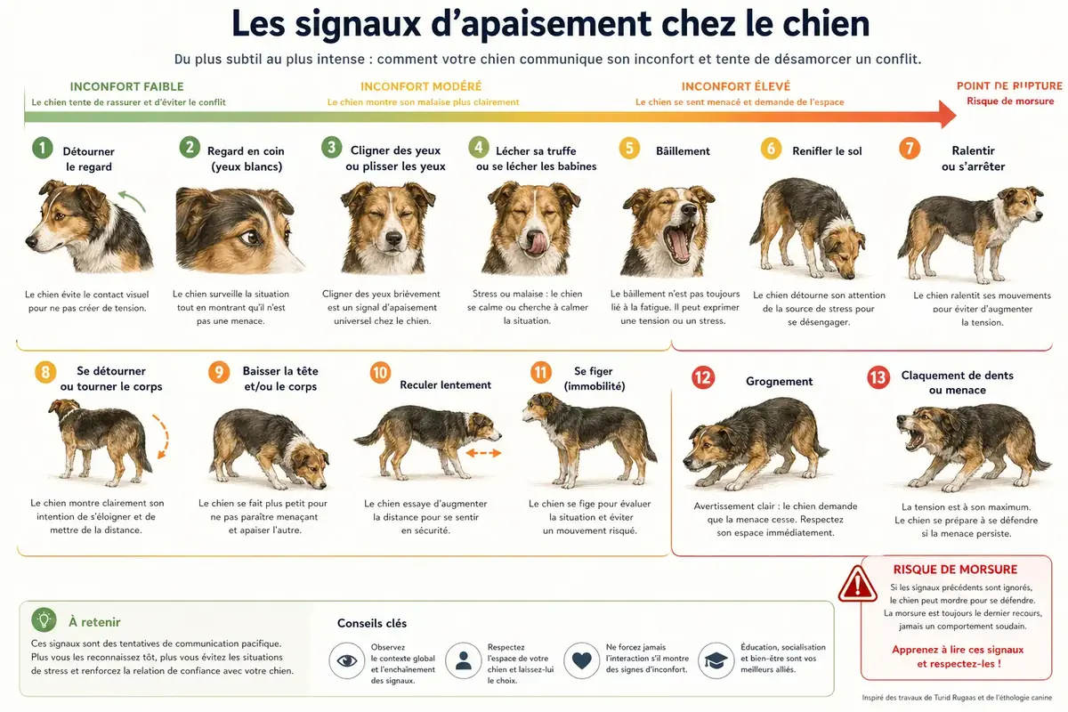 signaux d'apaisement et communication canine en cas d'agression
