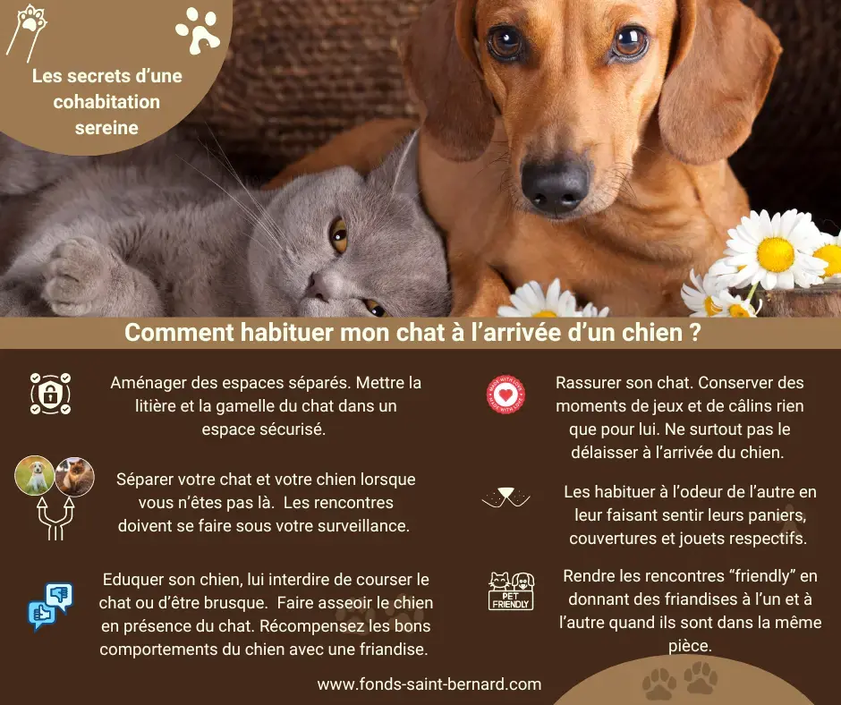Adoption d’un chien : 7 conseils pour le présenter à son chat